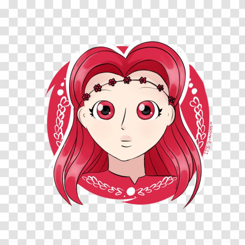 Ear Cartoon Cheek Character - Frame - Red Hair Transparent PNG
