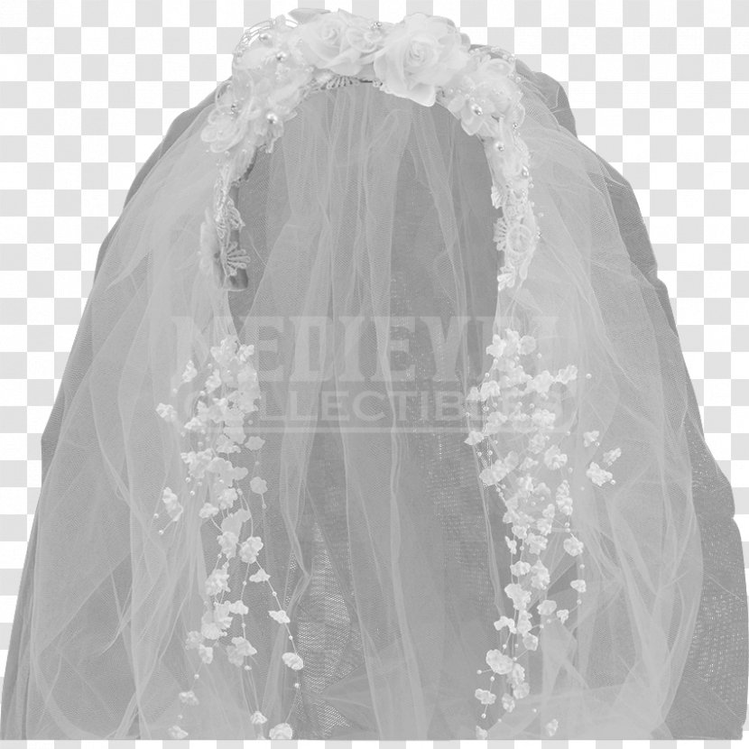 Veil Wedding Dress Headband Bride - Shoulder Transparent PNG