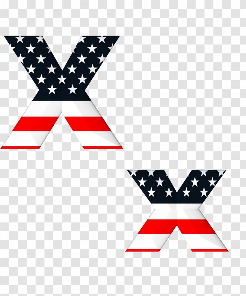 English Alphabet Letter - Usa Flag Transparent PNG