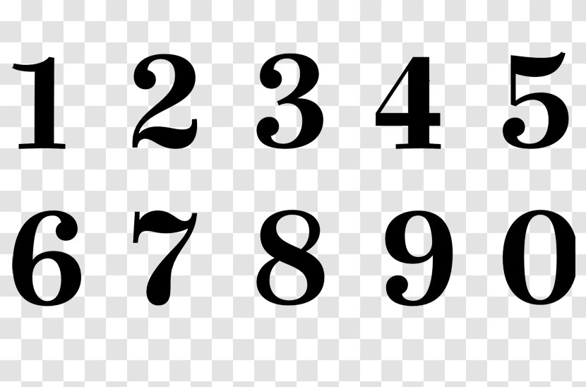Stencil Number Letter Font - Grid - Wedding Numbers Transparent PNG