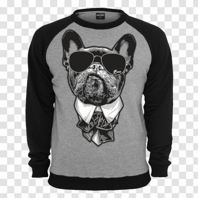 T-shirt Hoodie Sweater Bluza Jumper - Tshirt - Bulldog Frances Transparent PNG