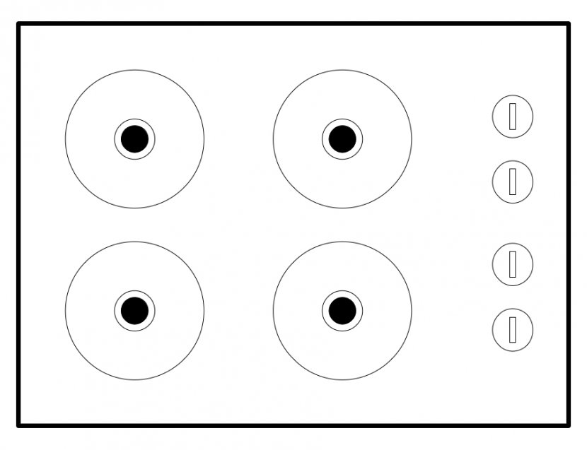 White Circle Area Angle - Black And - Pictures Of A Stove Transparent PNG