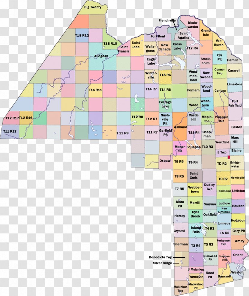 Benedicta Map County Town - Location Transparent PNG