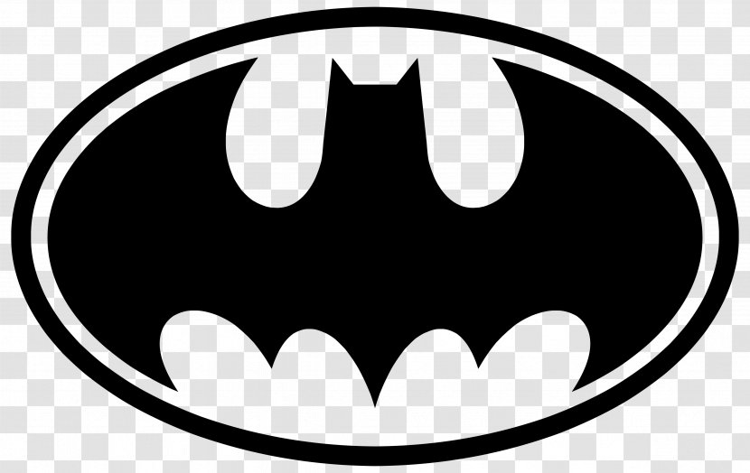 Batman Black And White Logo Clip Art - Symbol Transparent PNG