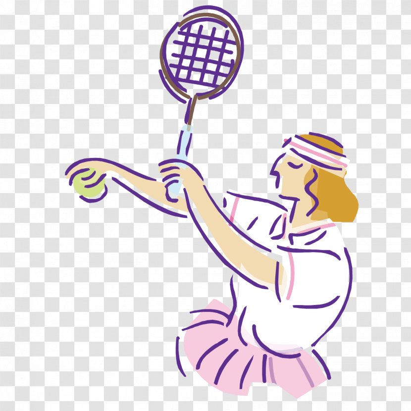 Tennis Illustration - Flower - Illustrator Transparent PNG