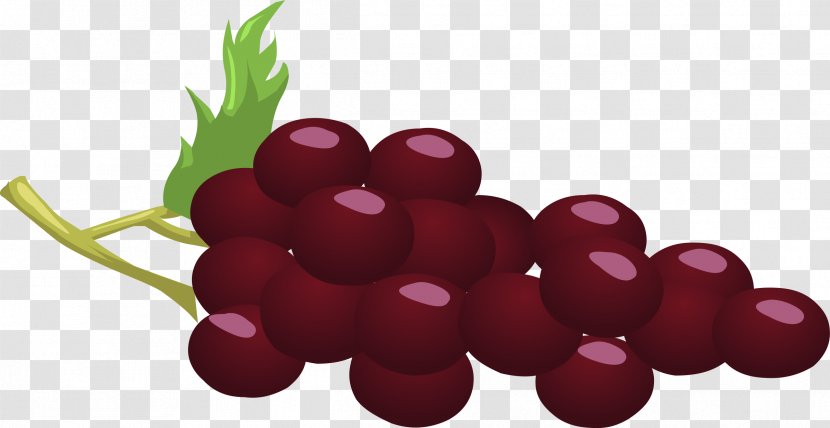 Red Wine Common Grape Vine Clip Art - Cherry - Grapes Transparent PNG