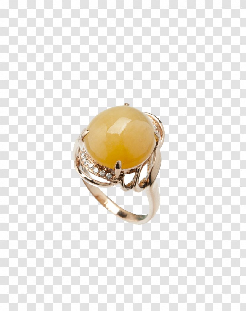 Amber Ring Body Piercing Jewellery - Silver - Orange Emerald Transparent PNG