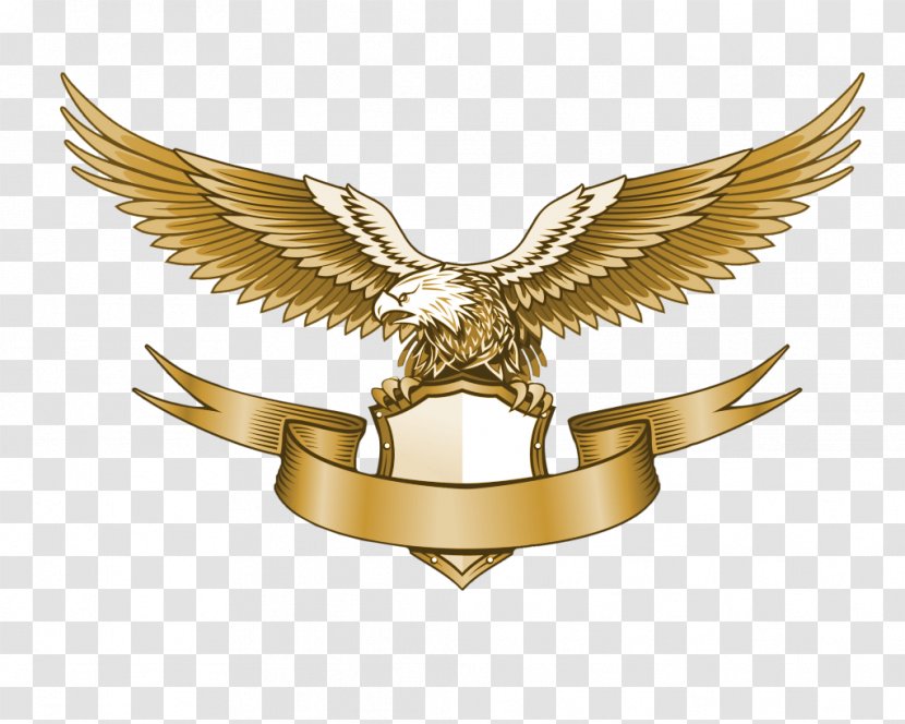 Bald Eagle Logo Clip Art - Symbol - Golden Tagline Transparent PNG