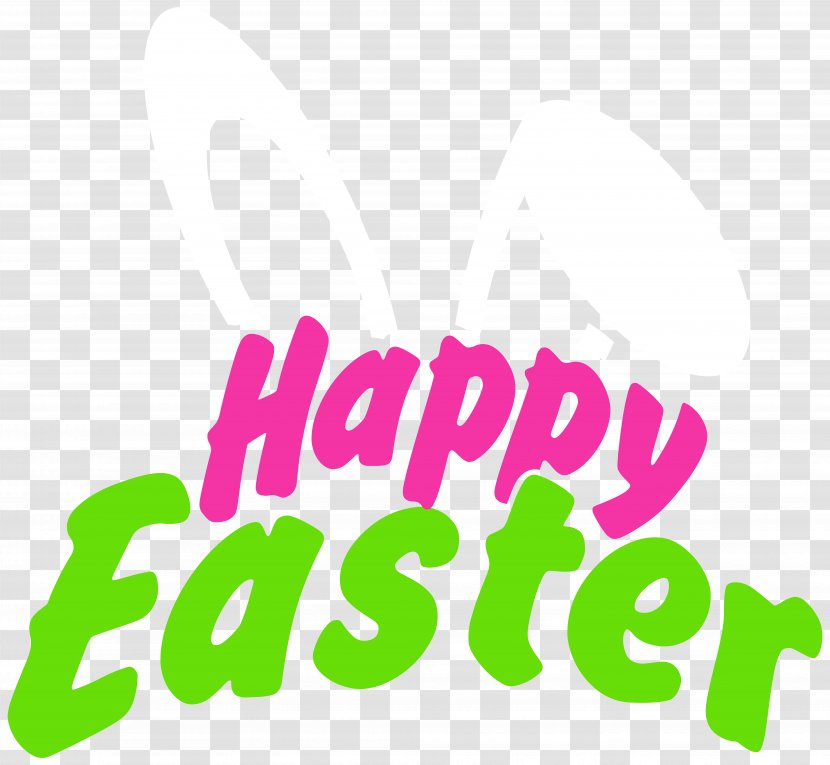 Easter Bunny Picked - Text - Free Clip ArtHappy Transparent PNG