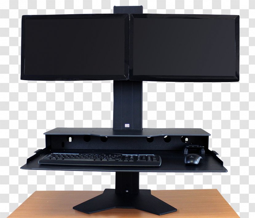 Computer Monitors Sit-stand Desk Table Standing - Monitor Transparent PNG