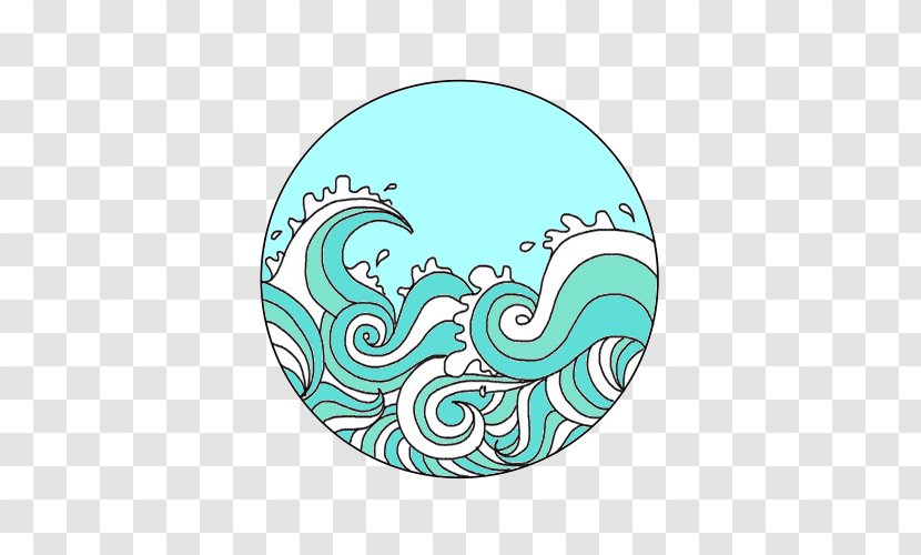 Wind Wave Drawing - Beach - Watercolor Cute Transparent PNG