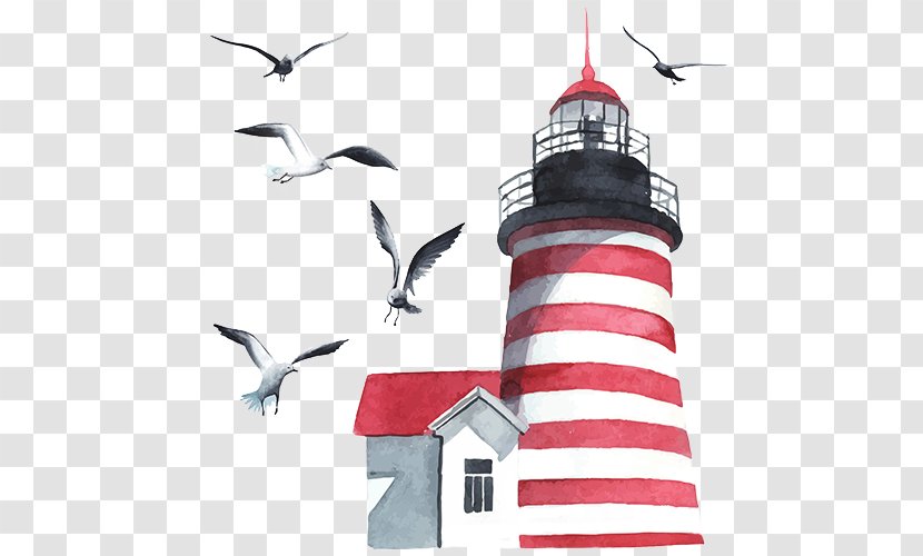 Watercolor Painting Lighthouse Clip Art Transparent PNG