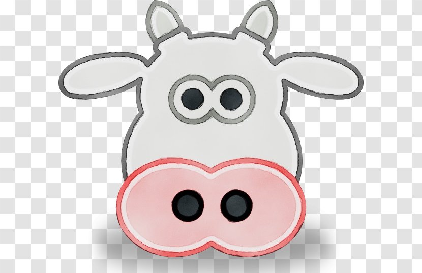 Cartoon Pink Nose Snout Head - Smile Transparent PNG