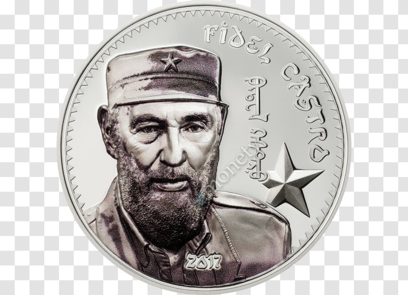 Coin Mongolian Tögrög Silver Gold - Fidel Castro Transparent PNG