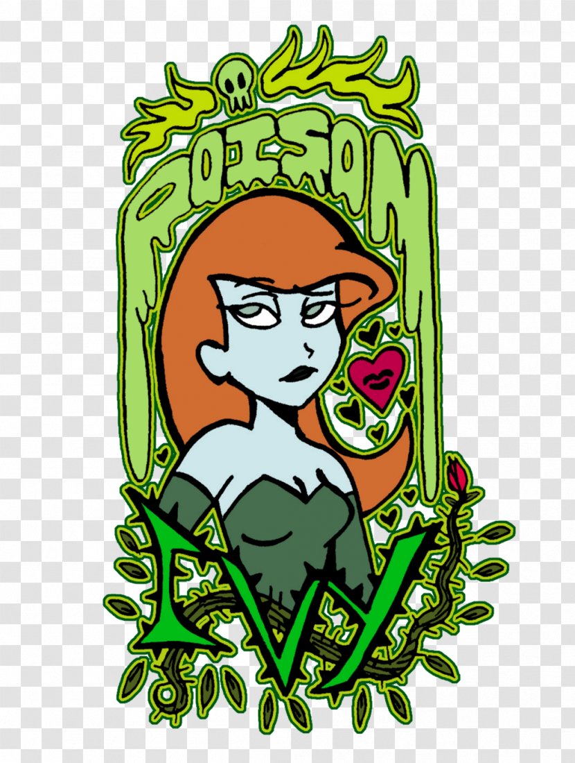 Visual Arts Cartoon Clip Art - Poison Ivy Transparent PNG