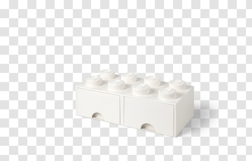 LEGO 00 Storage Brick 8 With Drawers Toy Box - White Transparent PNG
