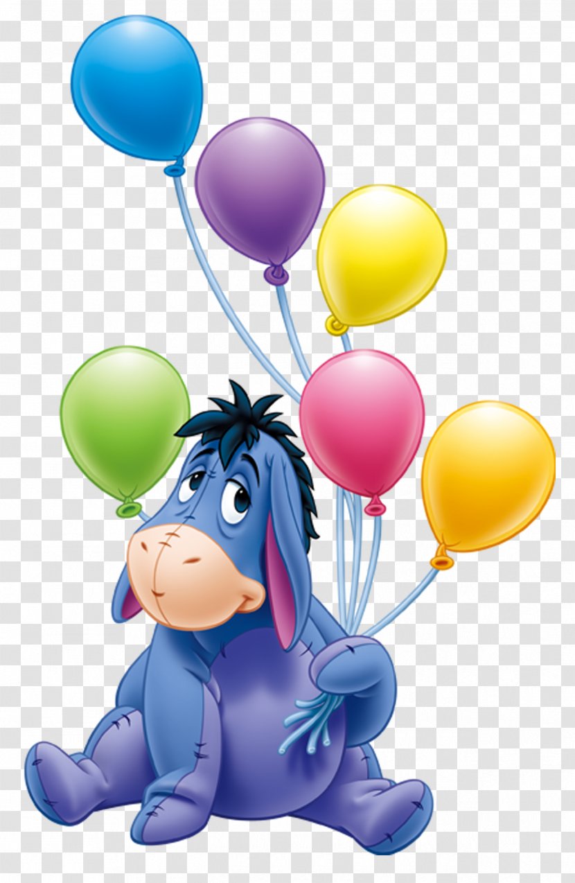 Eeyore's Birthday Party Winnie The Pooh Clip Art - Eeyore - With Balloons PNG Transparent Cartoon Transparent PNG