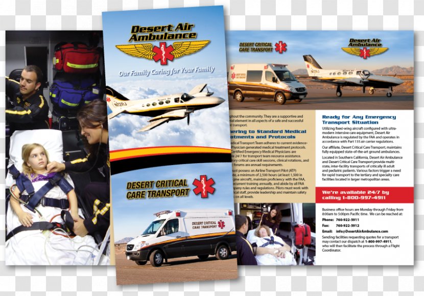 Brochure Advertising Air Medical Services Flyer - Transport - Design Transparent PNG