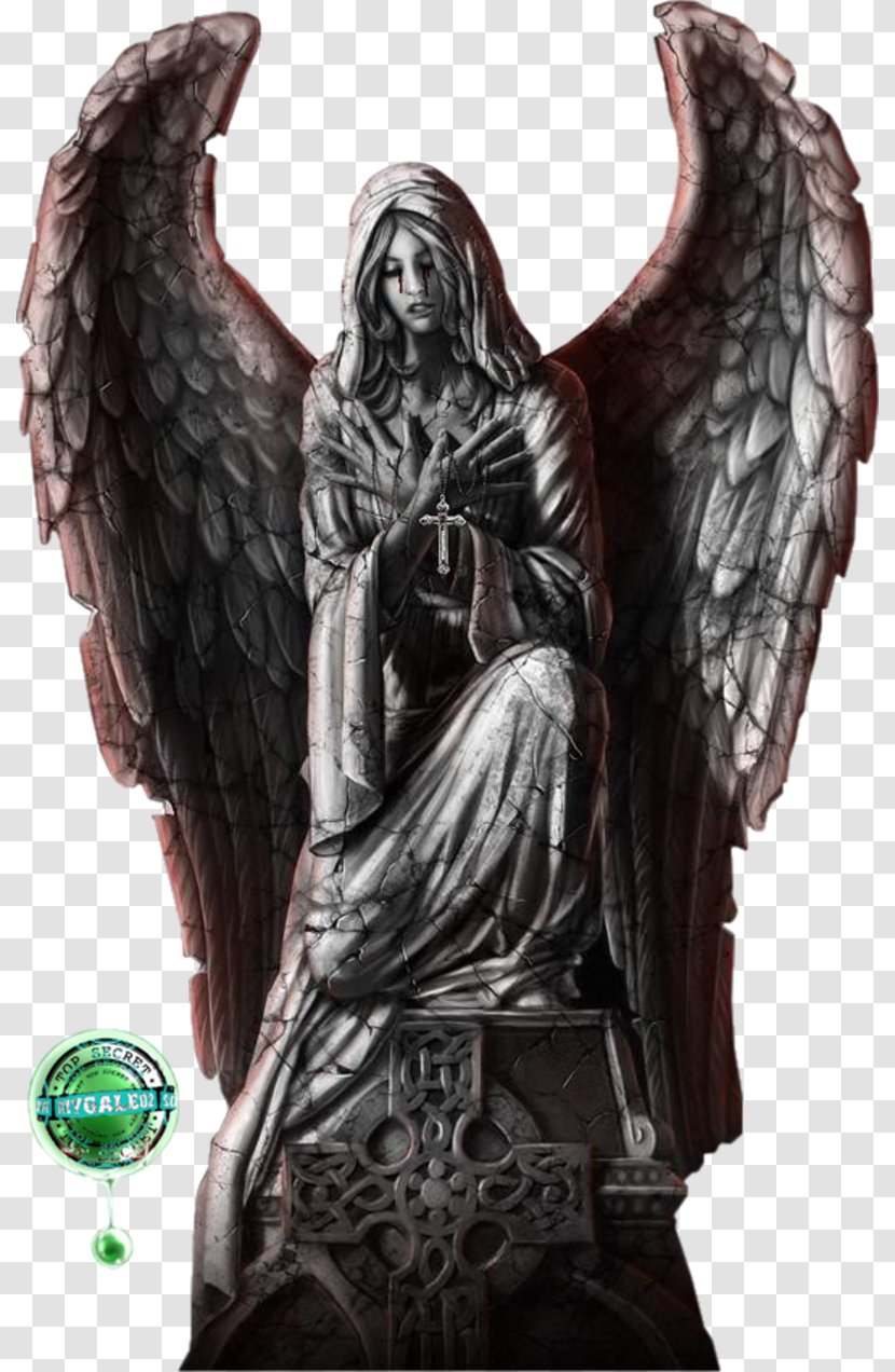 Fallen Angel Statue Art Destroying - Gothic Transparent PNG