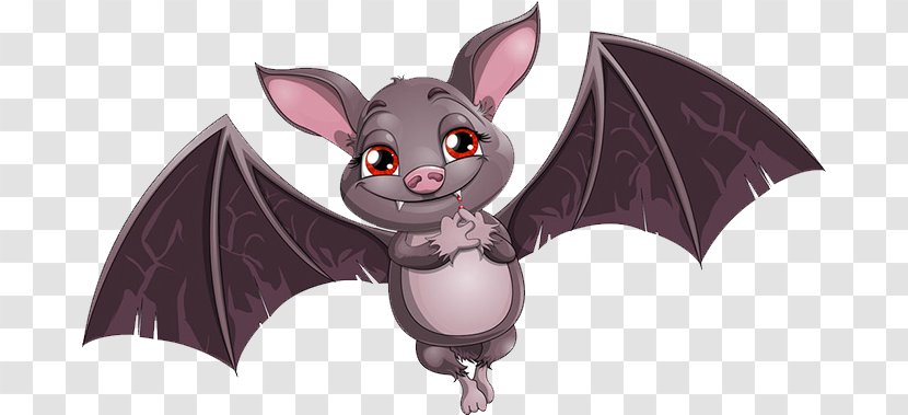 Bat Cartoon Stock Illustration - Drawing - Vector Transparent PNG