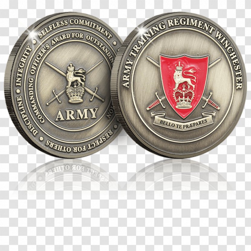 Challenge Coin Military Silver Commemorative - Training Transparent PNG