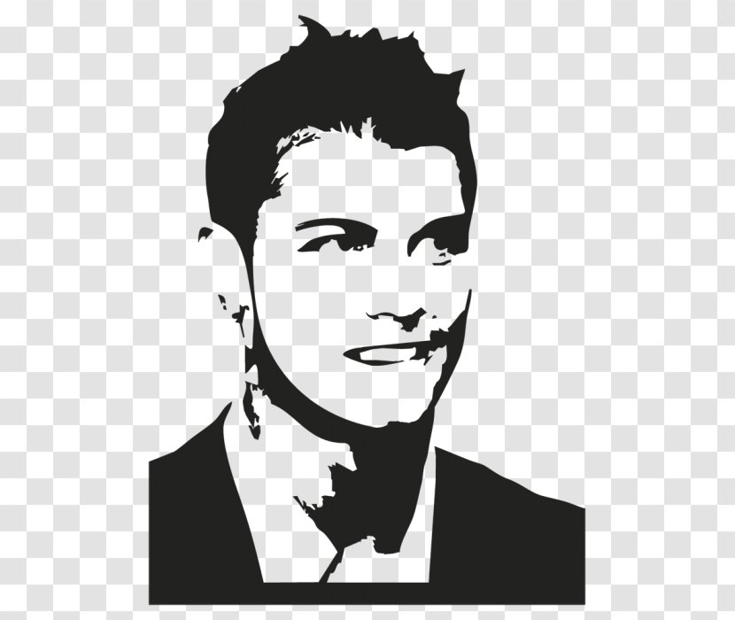 Cristiano Ronaldo Real Madrid C.F. Portugal National Football Team Stencil Drawing - Portrait - Footballer Clipart Transparent PNG
