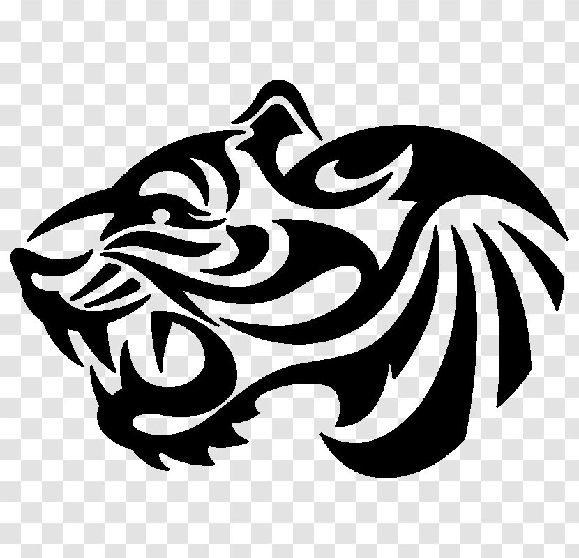 Tiger Wall Decal Sticker Lion - Logo Transparent PNG
