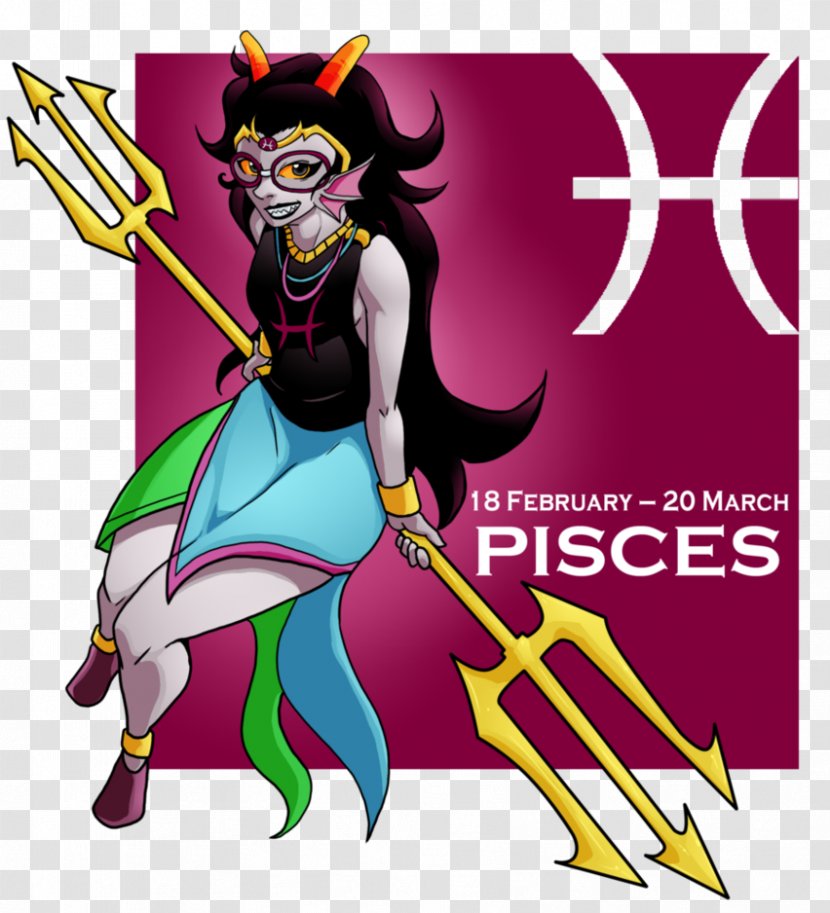 Pisces Homestuck Zodiac Virgo Symbol - Compassionate Prints Transparent PNG