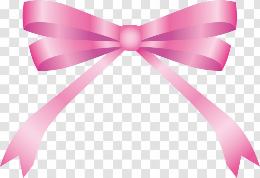 Pink Ribbon Bow Tie - Computer Graphics - Hand Painted Transparent PNG