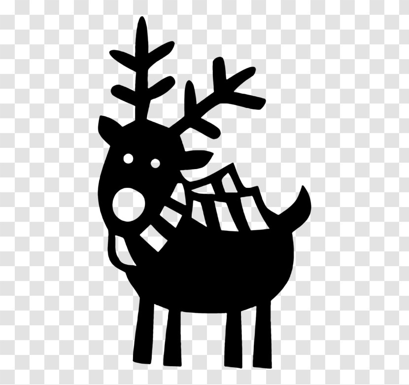 Christmas Tree Drawing - And Holiday Season - Blackandwhite Elk Transparent PNG