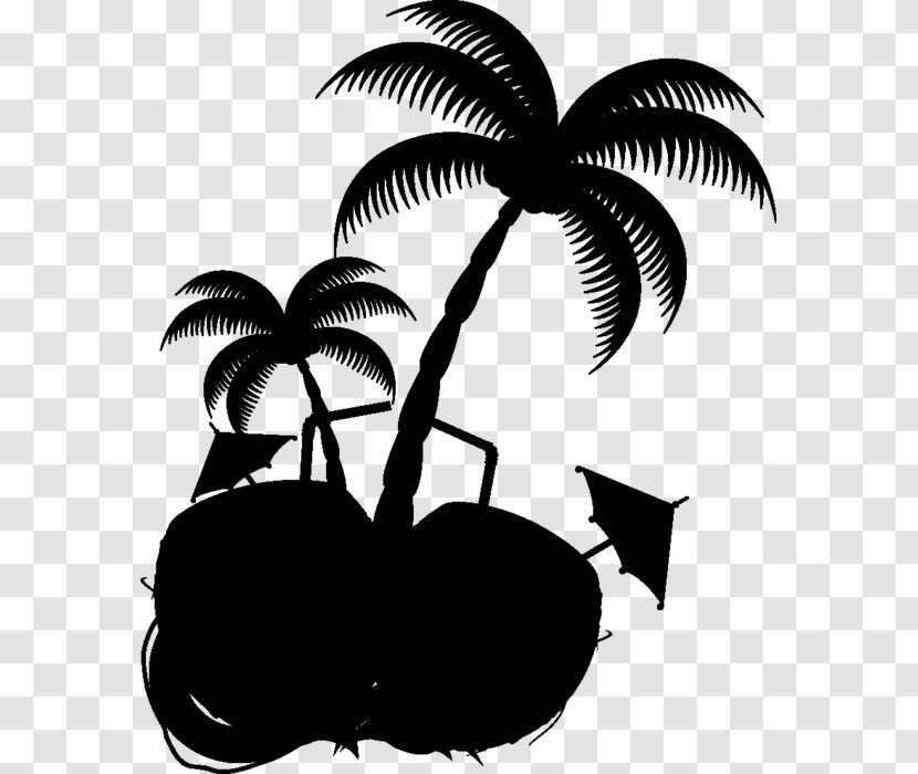 Coconut Palm Trees Clip Art Silhouette Leaf Transparent PNG