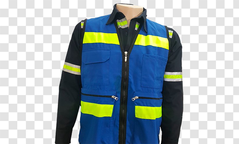 T-shirt Waistcoat Jacket Blue Uniform - Cobalt Transparent PNG