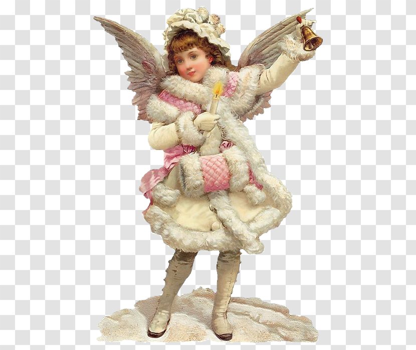 Santa Claus Victorian Era Christmas Card Angel - Cartoon Transparent PNG