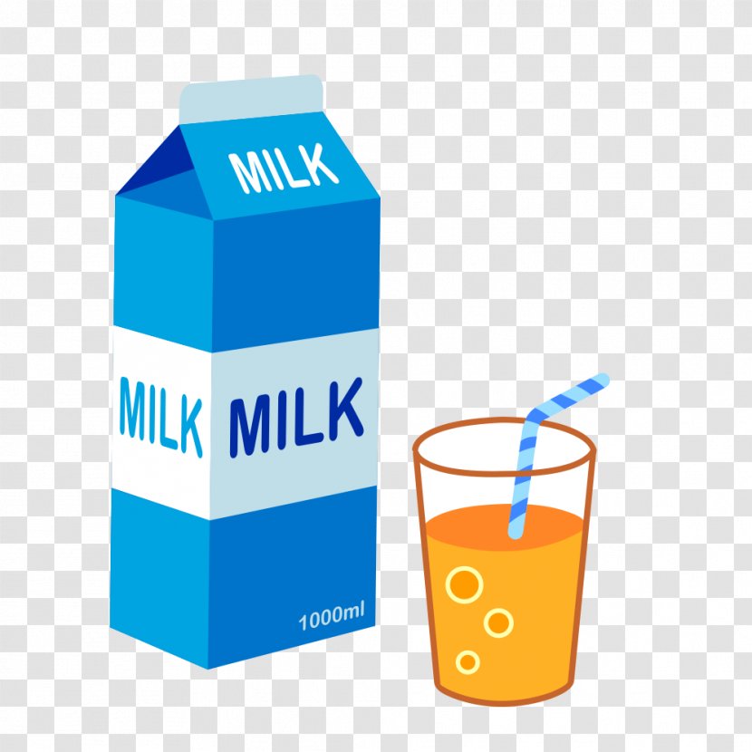 Milk Carton Illustration - Packaging And Labeling - A Box Of Delicious Transparent PNG