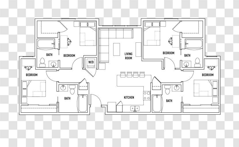 Floor Plan Architecture Suburb - House - Design Transparent PNG