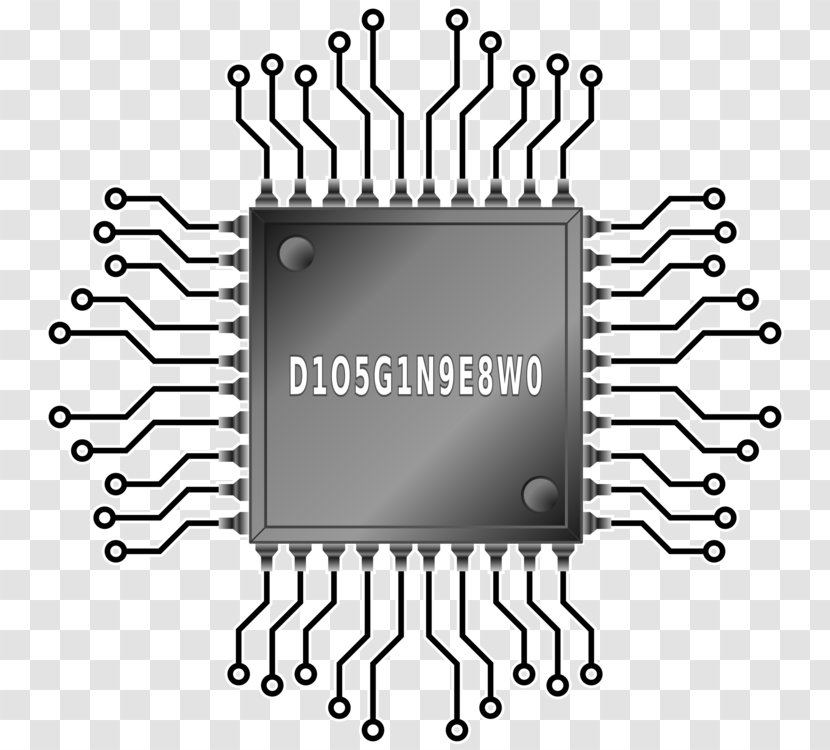 Integrated Circuits & Chips Electronic Circuit Electronics Clip Art Central Processing Unit - Engineering - Computer Transparent PNG