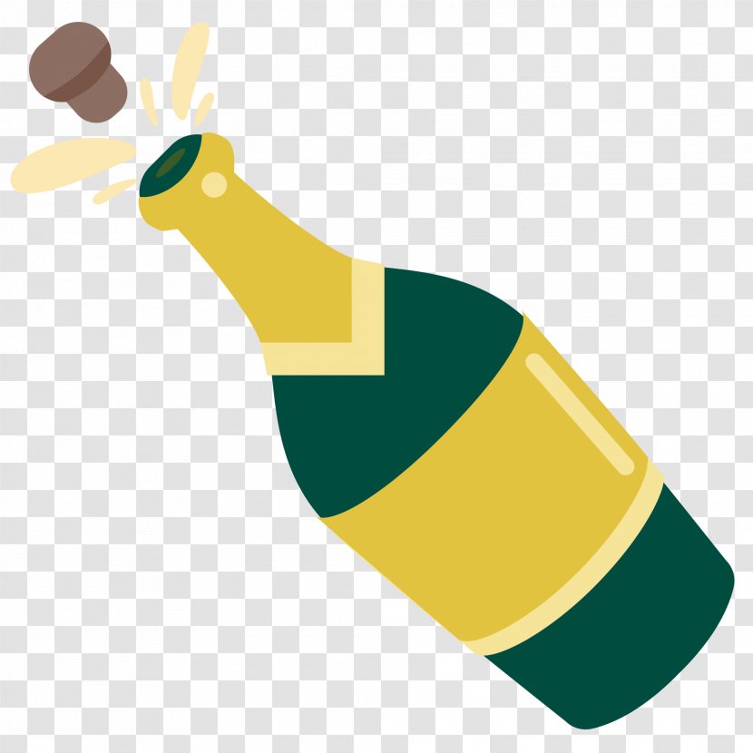 Champagne Beer Emojipedia Bottle - Emoji Transparent PNG