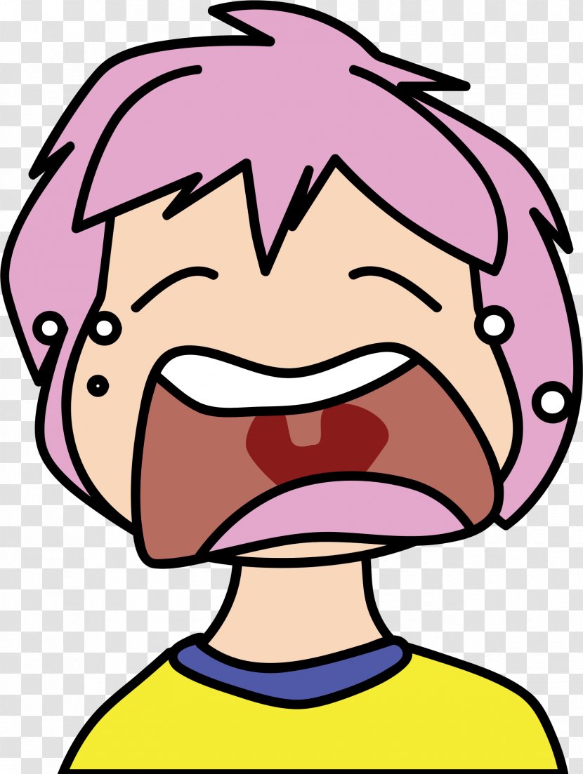 Cartoon Crying Drawing Clip Art - Forehead - Cry Transparent PNG