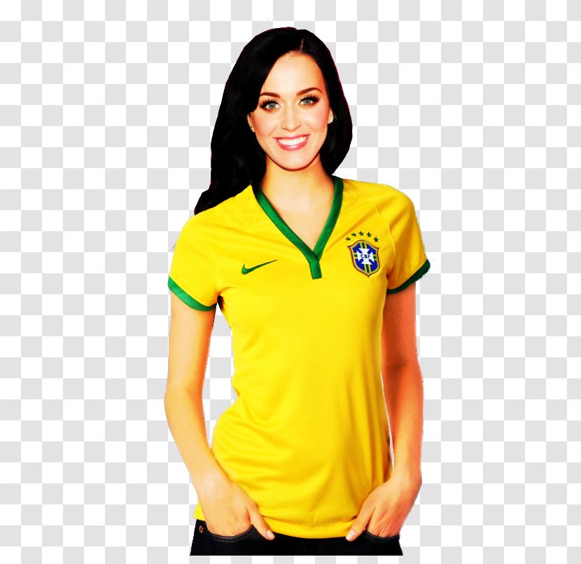 Katy Perry T-shirt 2014 FIFA World Cup Brazil - Top - Brazilian Transparent PNG