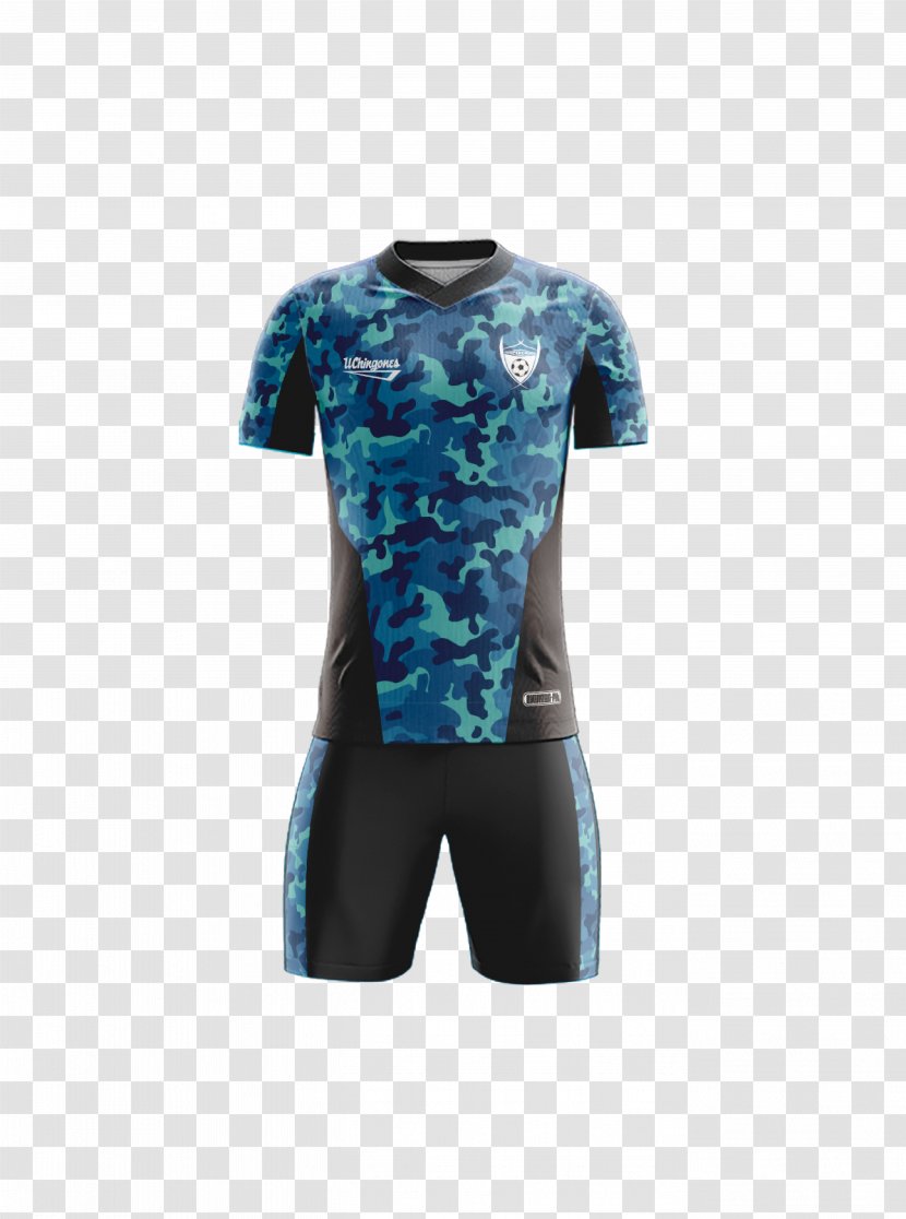 T-shirt Kit Uniform Tracksuit Sleeve - Blue Transparent PNG