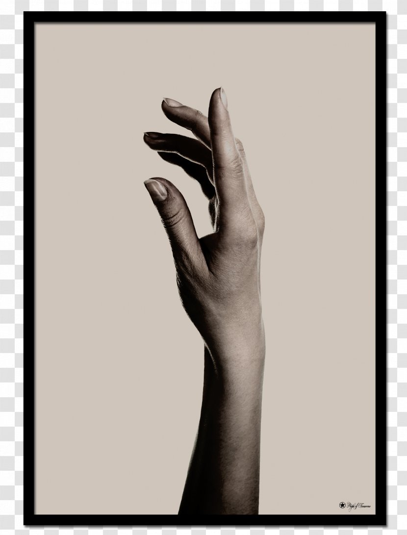 Thumb Poster Hand Model Text - CardArt Transparent PNG