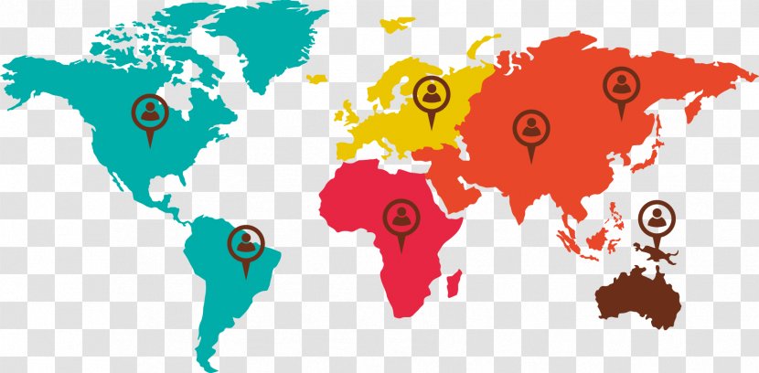 United States Globe World Map - Royaltyfree - Color Vector Transparent PNG