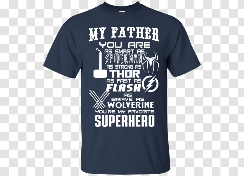 T-shirt Hoodie Top Clothing - Shirt - Superhero Dad Transparent PNG