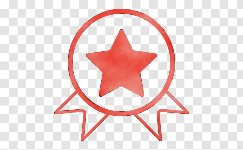 Red Star Symbol Logo Sticker Transparent PNG