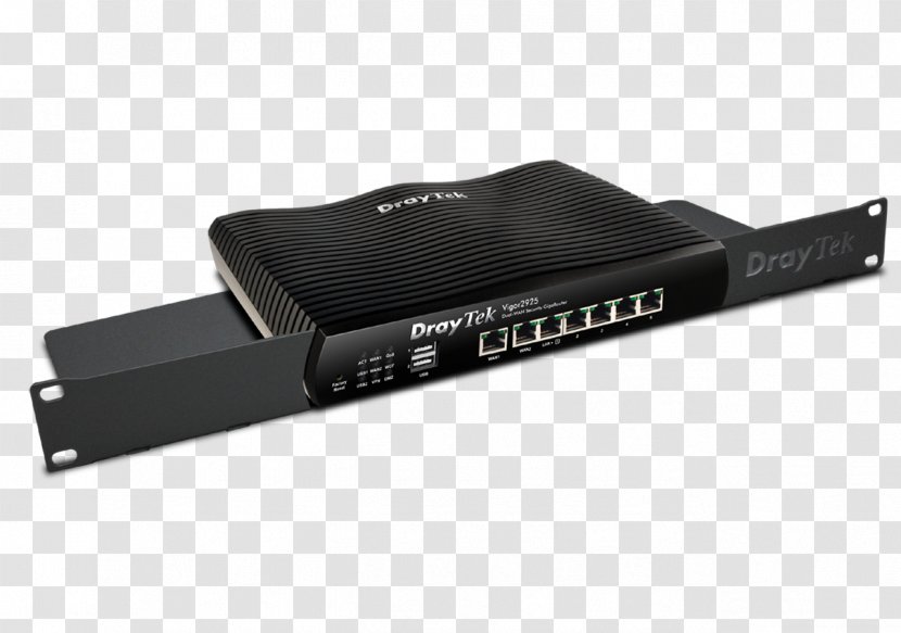 Router DrayTek Gigabit Ethernet Wide Area Network Computer - Firewall - Rack Transparent PNG