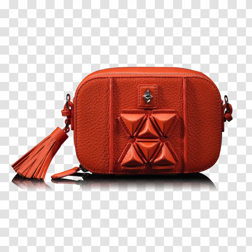 Handbag Calfskin Leather Brand - Orange Cross Transparent PNG