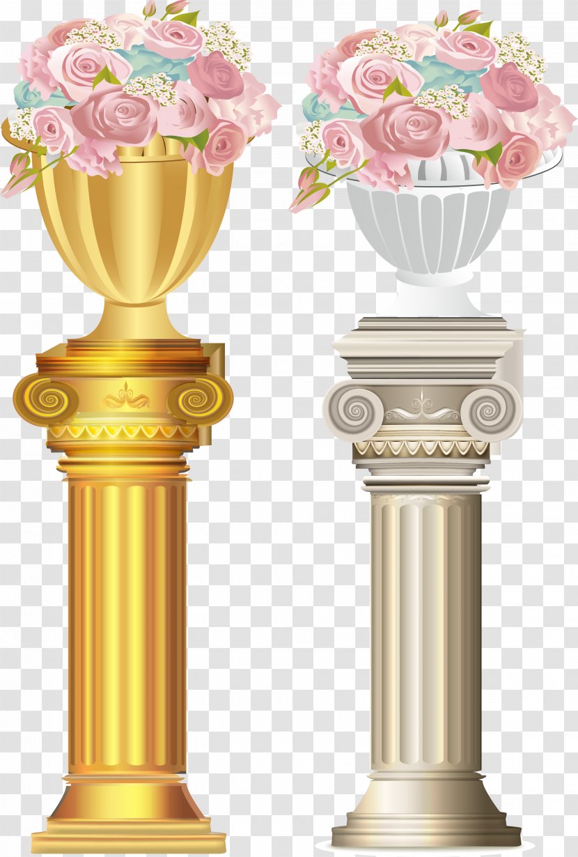 Rome Column Pier - Wedding - Vector Bouquet Transparent PNG