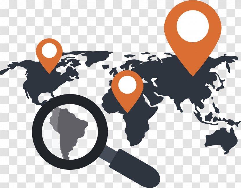 World Map Globe - Logo - Global Search Targeting Transparent PNG