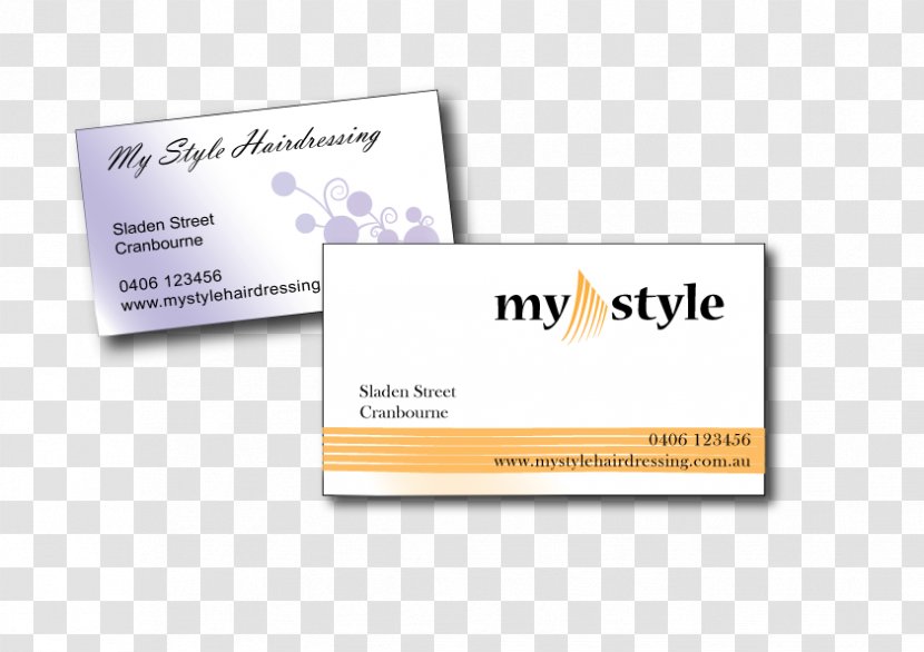 Brand Logo Business Cards Font - Text - Hairdressing Card Transparent PNG