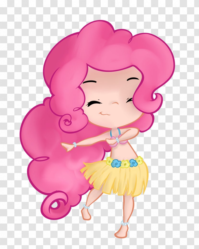 Hula Rarity Dance Pinkie Pie Grass Skirt - Magenta - Cute Belly Button Piercing Transparent PNG